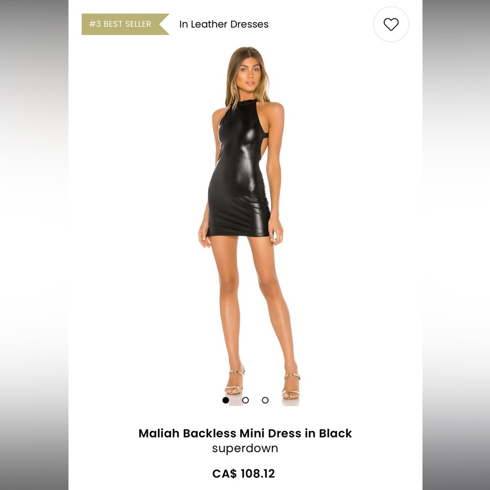 Superdown Maliah Backless Mini Dress in Black
